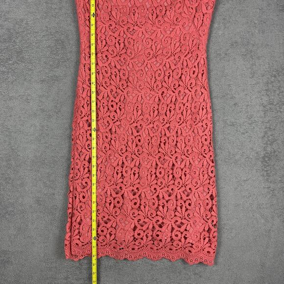 Lauren Ralph Lauren Dress Womens 2 Pink Lace Sleeveless Sheath Formal Cocktail - Picture 12 of 13